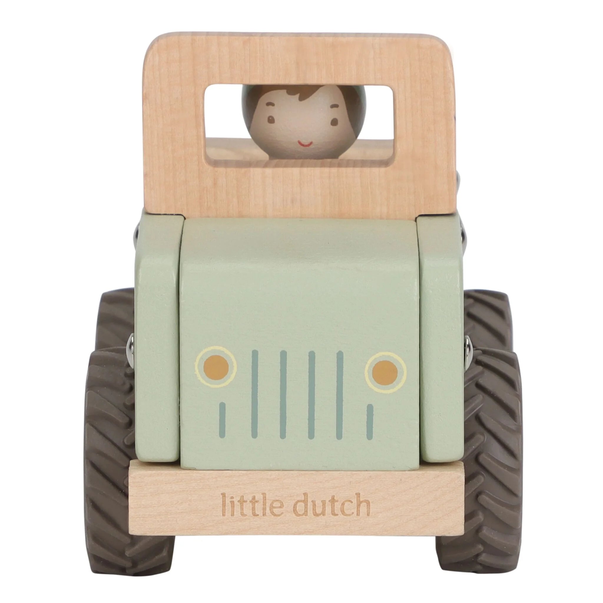 Houten safari auto - Groen