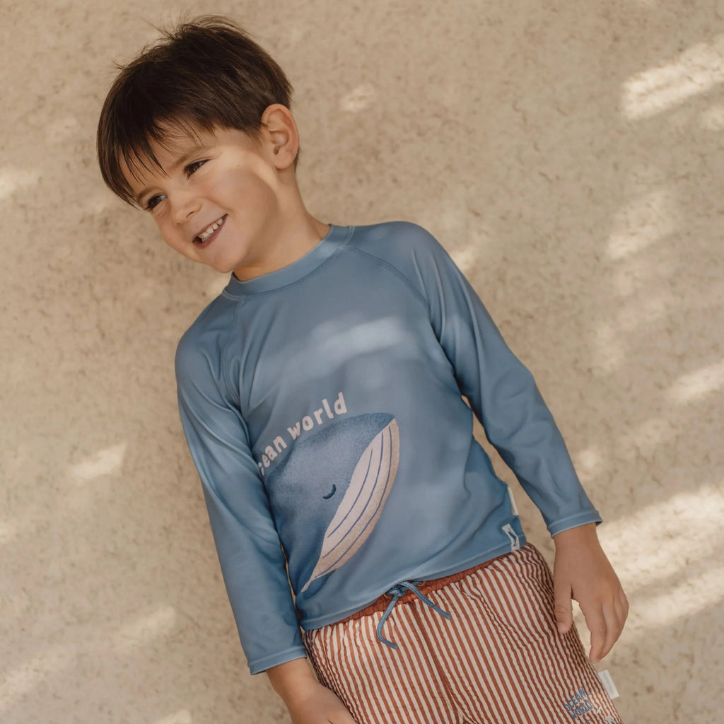 Zwemshirt lange mouw - UPF 40 - Blauw