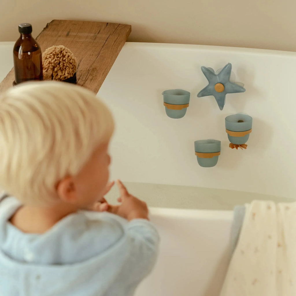 Badwand bekers - blauw - Essentials