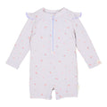 Zwempak lange mouw - UPF 40 - Paars - Dreamy Stripes