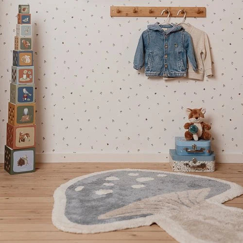 Vloerkleed paddenstoel - Blauw - Forest Friends