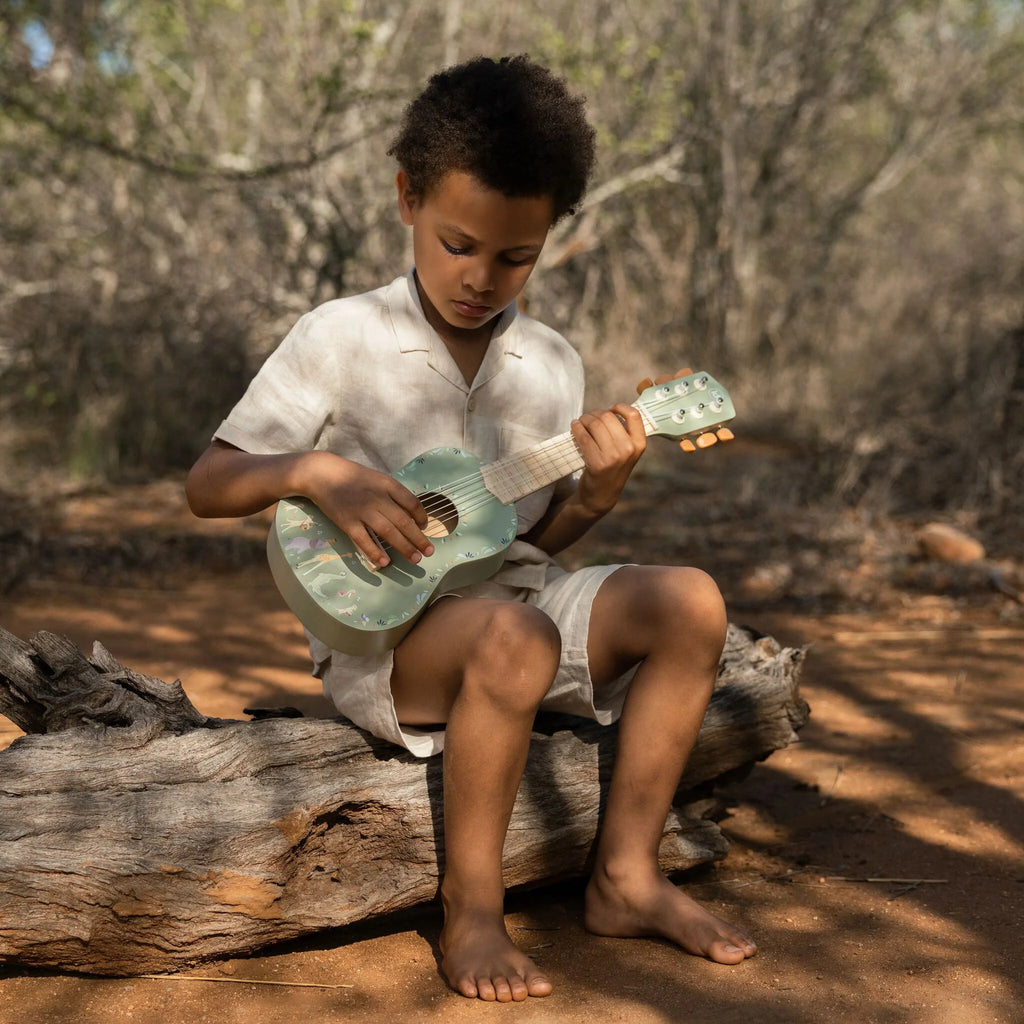 Houten gitaar - Groen - Safari Friends