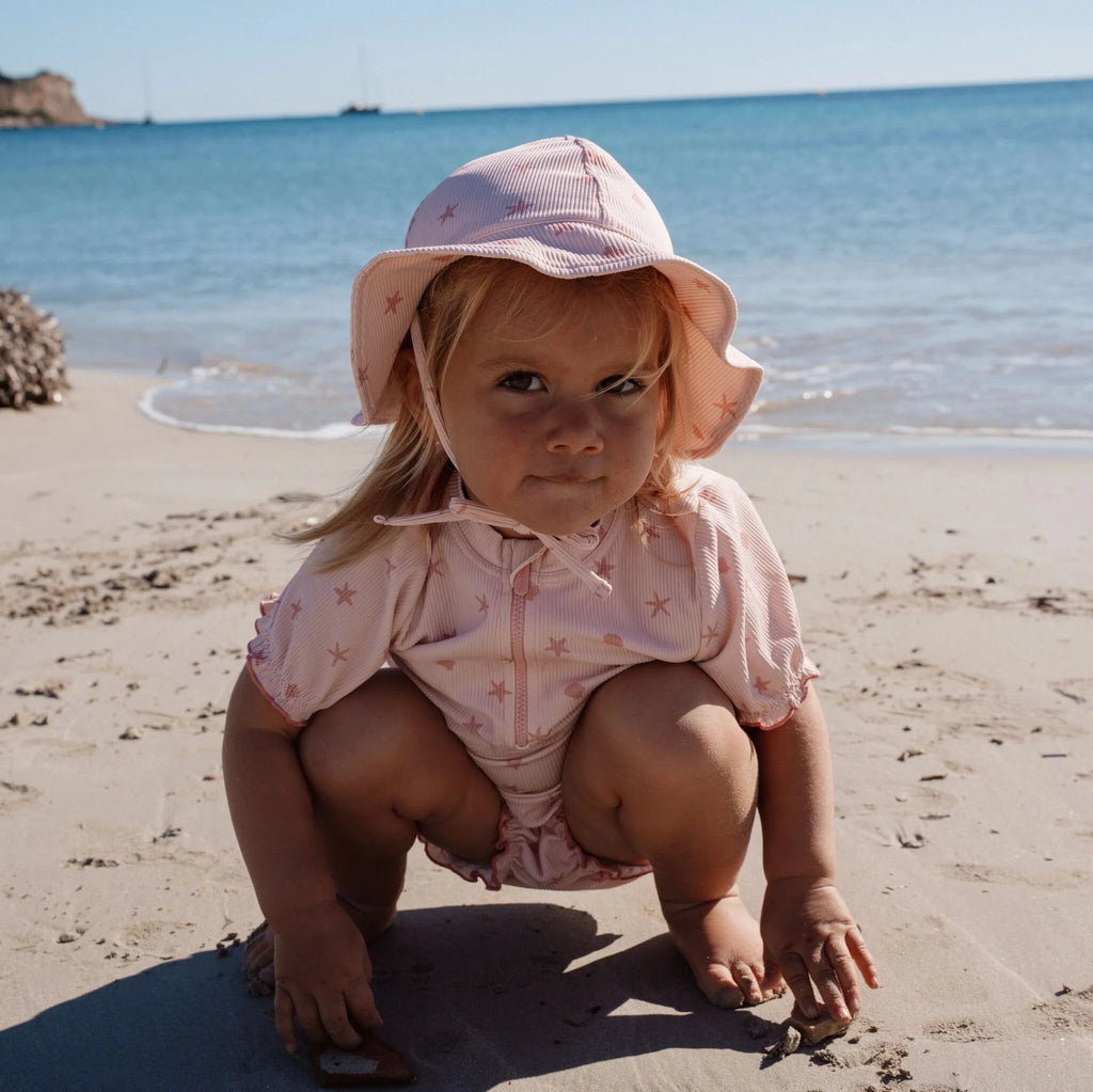 Zwemshirt korte mouw - Roze - Dreamy Seashells