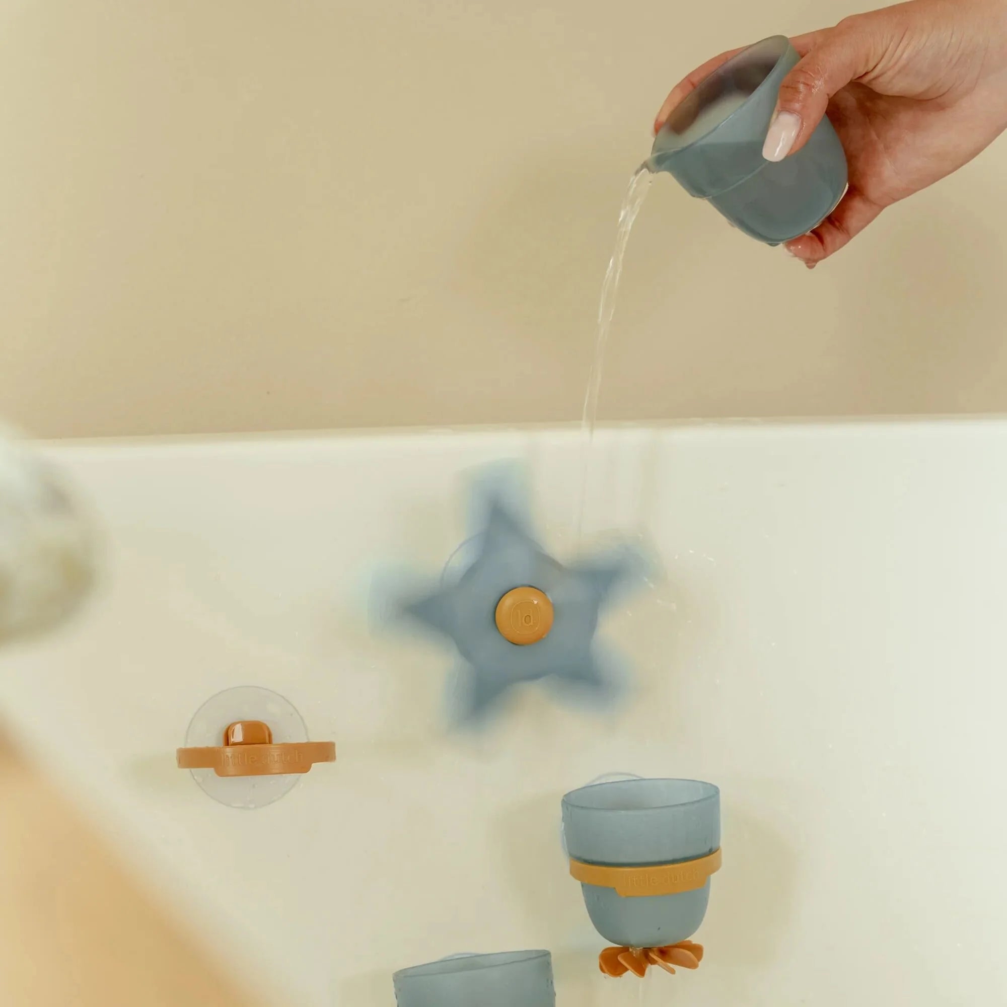 Badwand bekers - blauw - Essentials