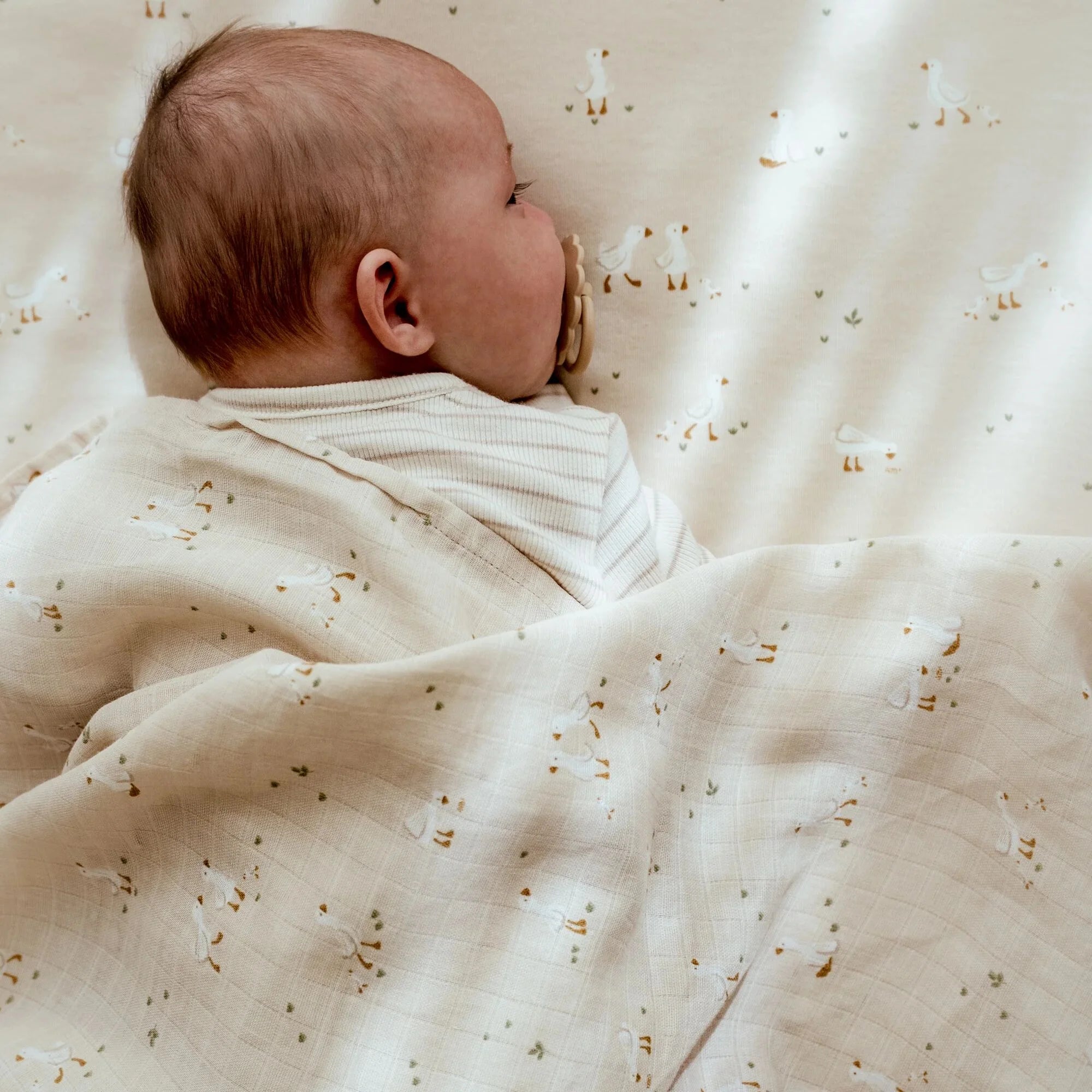 Swaddle - Beige - 120 cm - Newborn Naturals - Little Goose