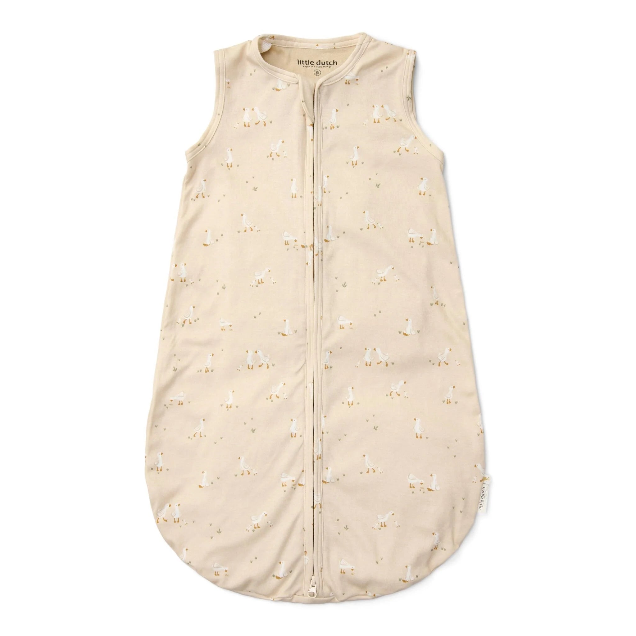 Slaapzak zomer – Beige – Maat 70 cm – Newborn Naturals – Little Goose