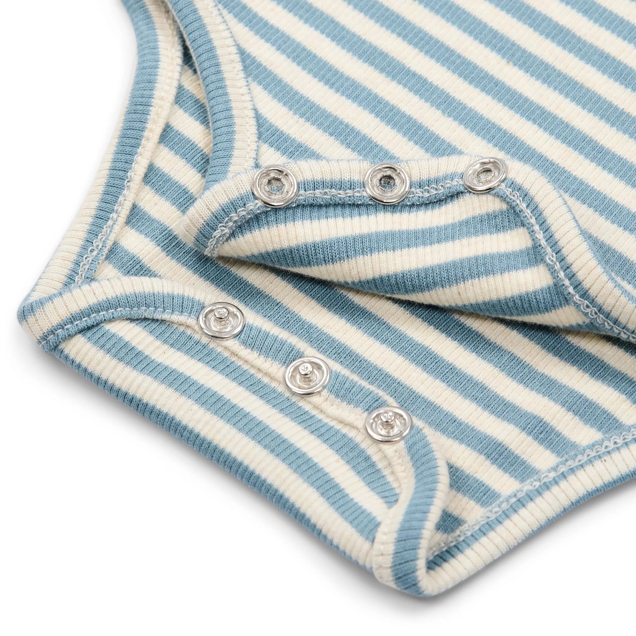 Gestreepte romper korte mouw - Blauw