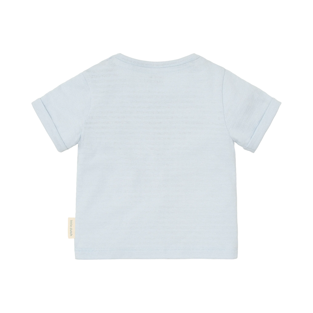 Gestreept shirt korte mouw - Blauw