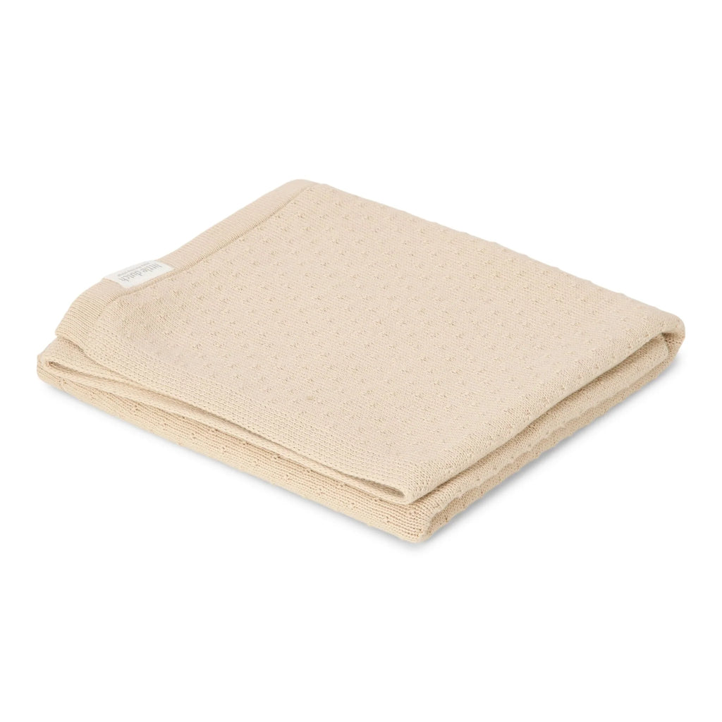Gebreid ledikantdeken – Beige – Essentials
