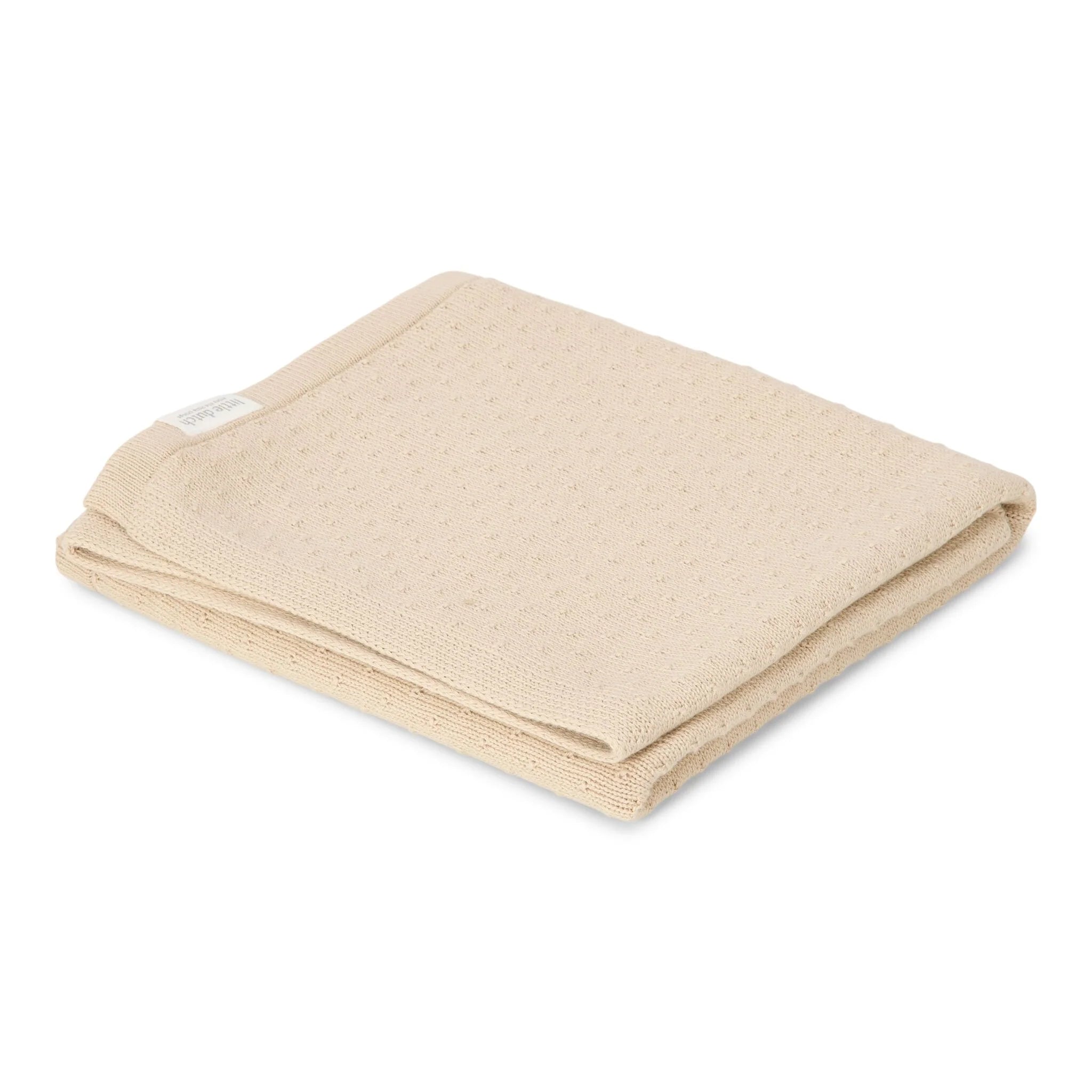 Gebreid ledikantdeken – Beige – Essentials