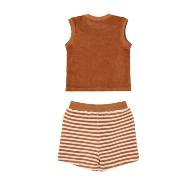 Shirt en short set - Bruin