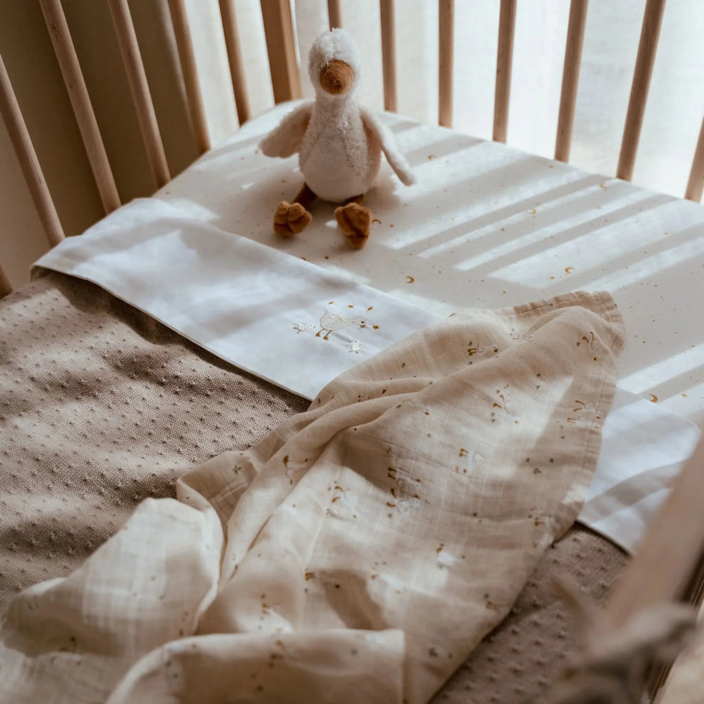 Wieg hoeslaken - Wit - Newborn Naturals - Little Goose