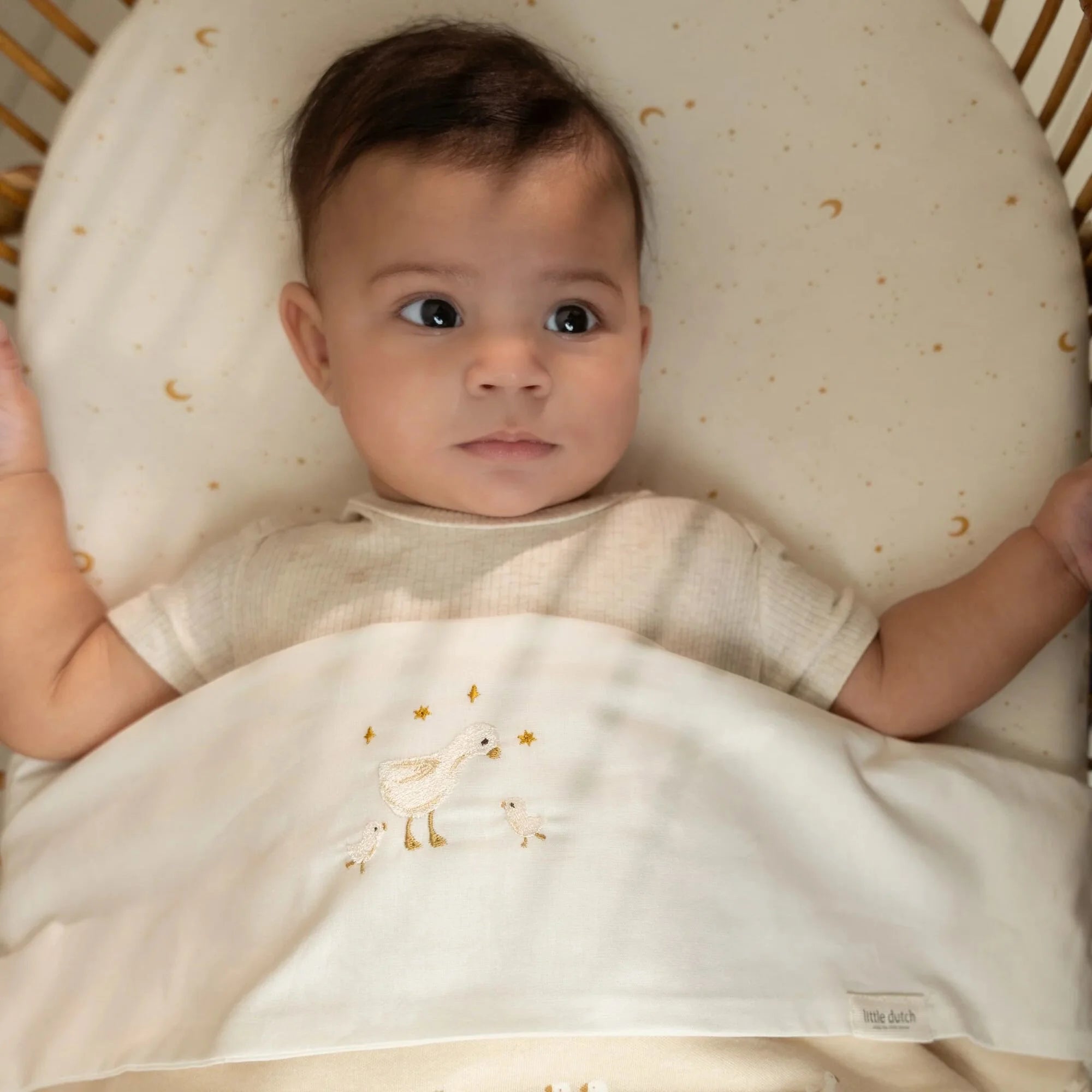 Hoeslaken - Wit - 70 x 140/150 cm - Newborn Naturals - Little Goose