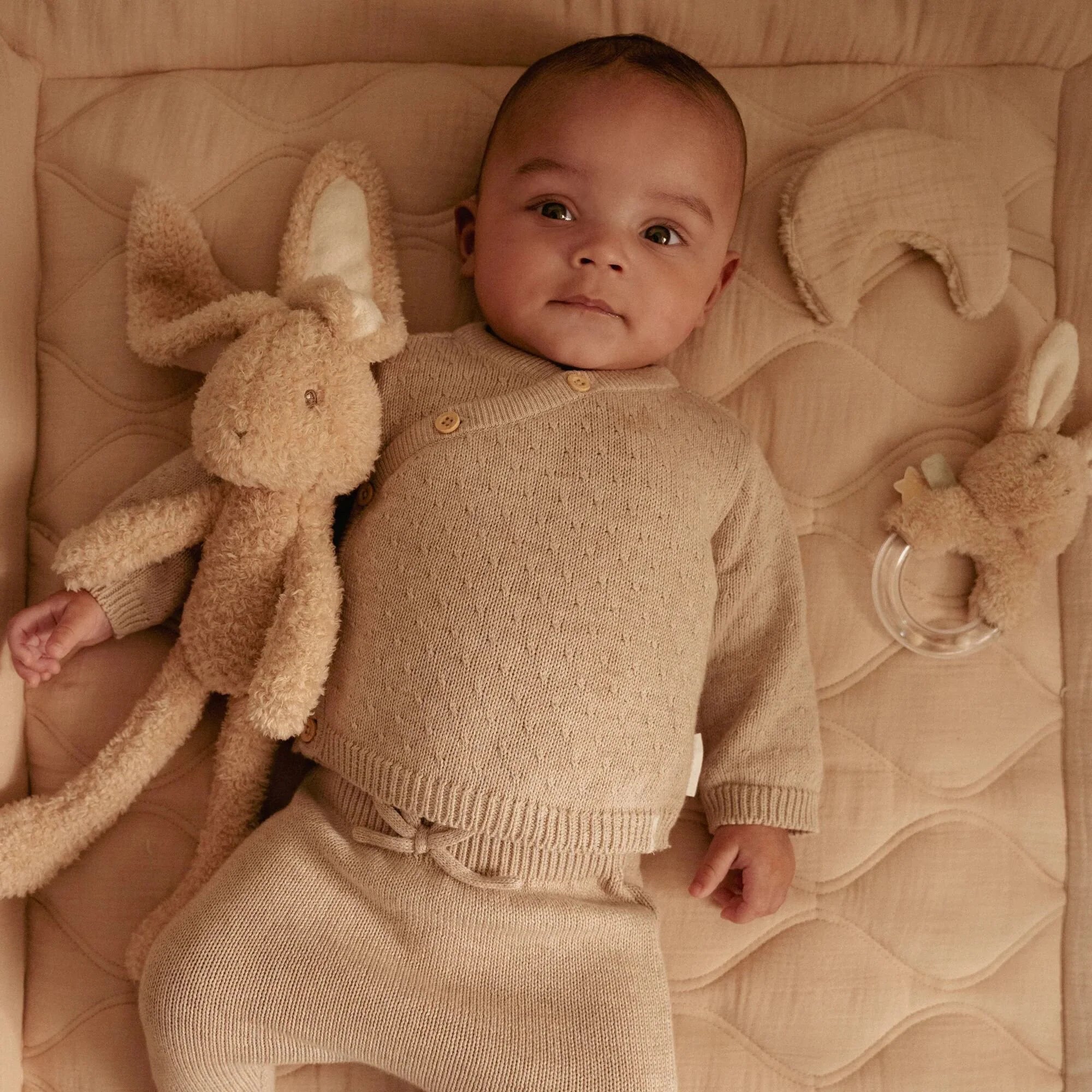 Knuffel Konijn 32 cm - Beige - Baby Bunny