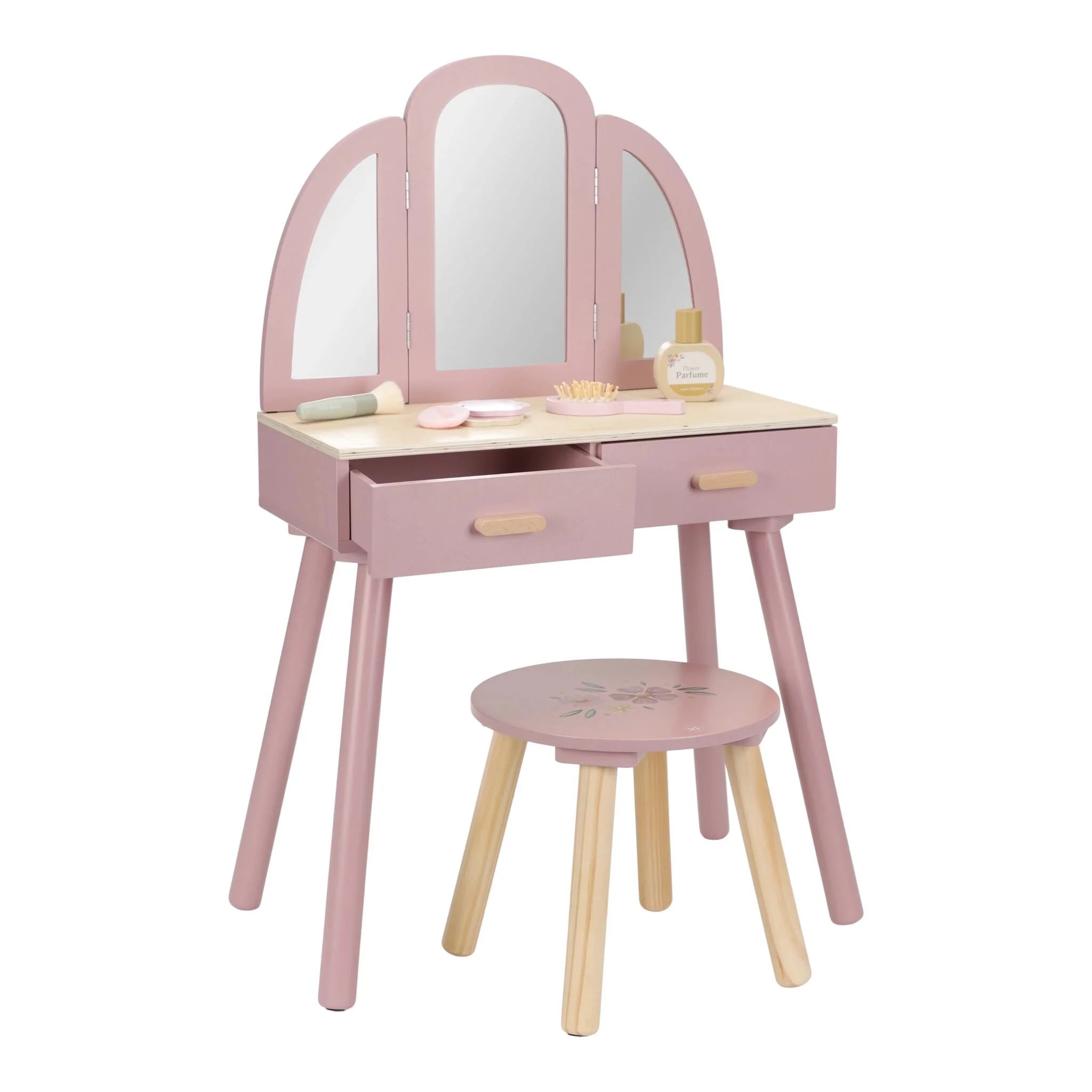 Houten kaptafel groot– Roze – Essentials