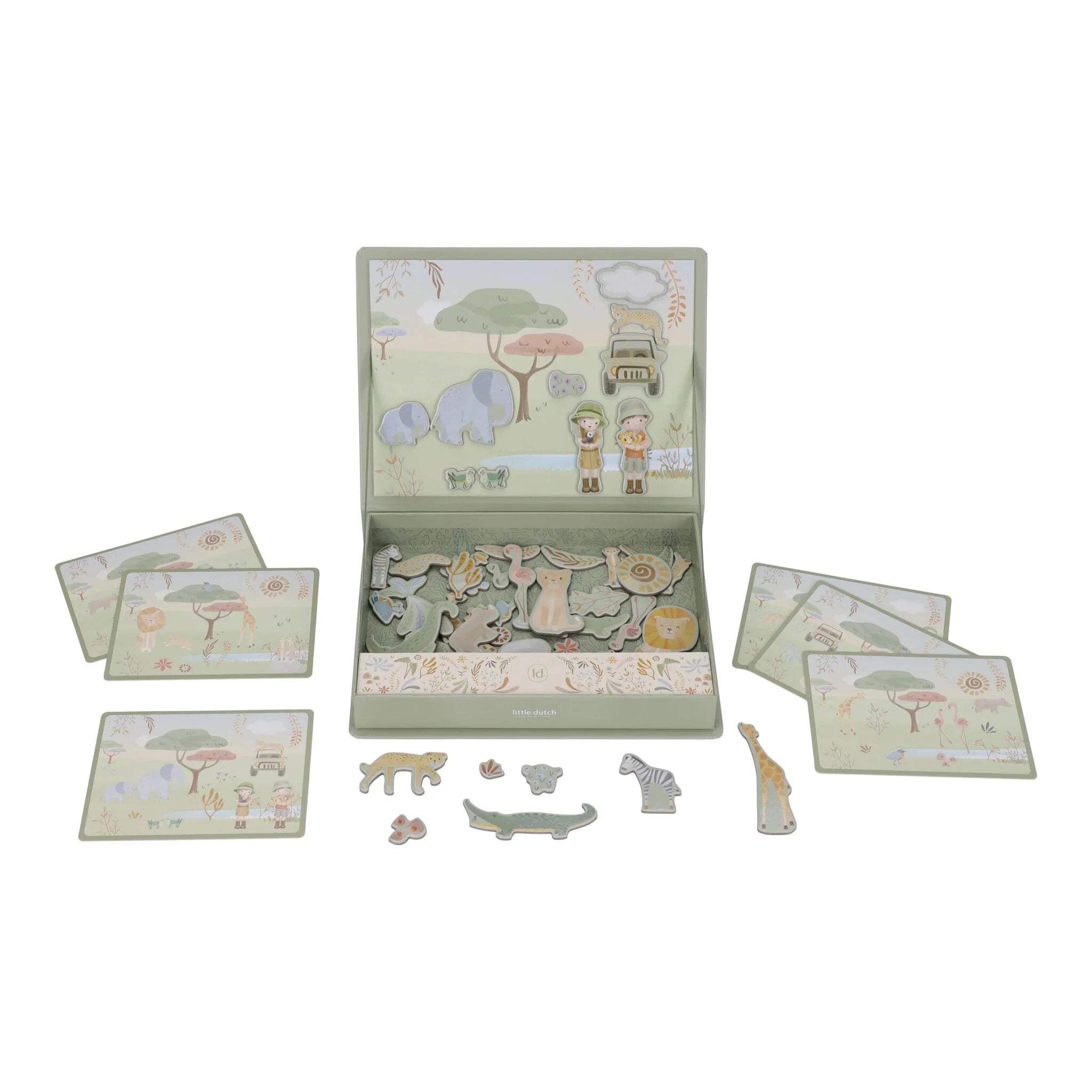 Magnetisch speelbord Safari dieren