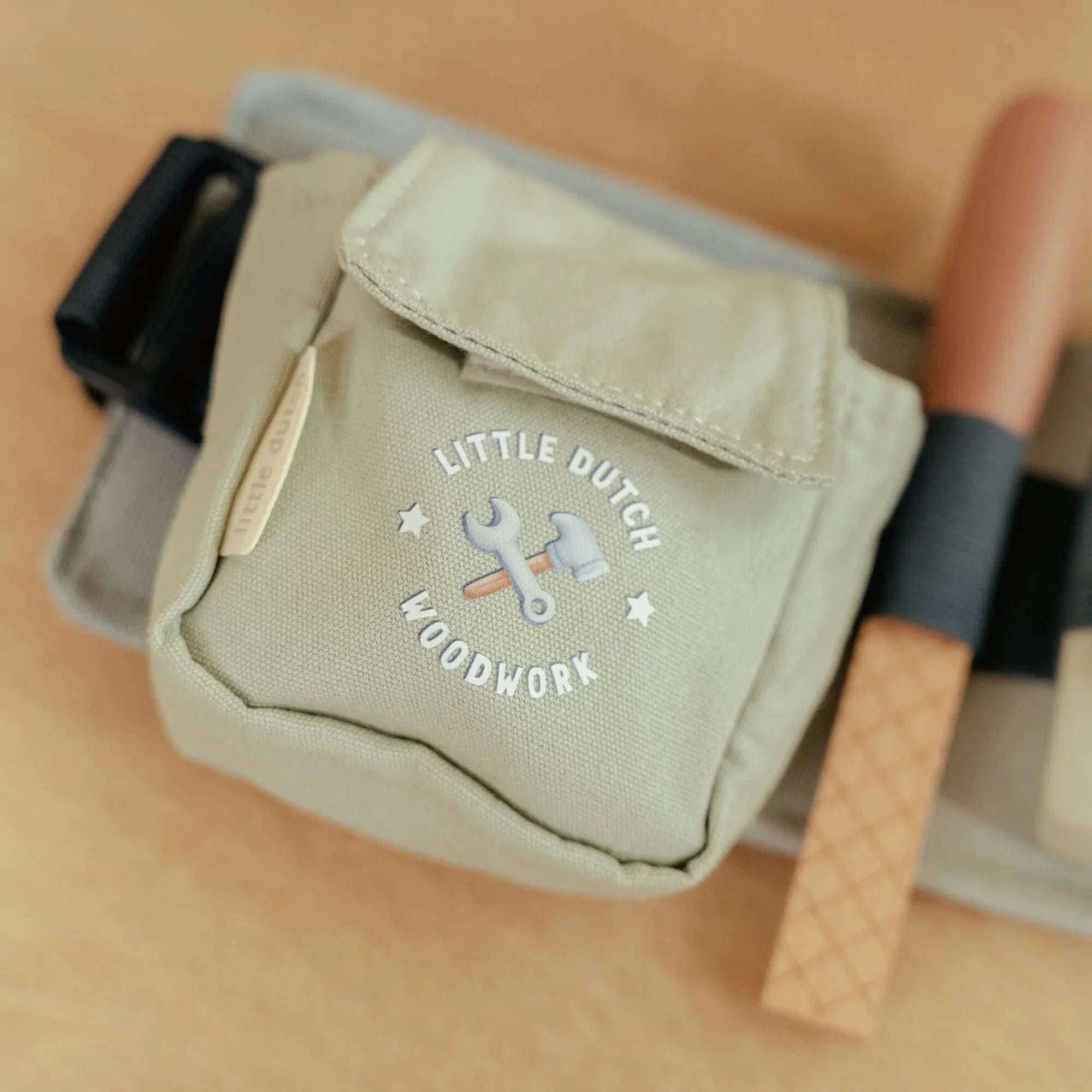Houten gereedschapsriem - Blauw - Essentials