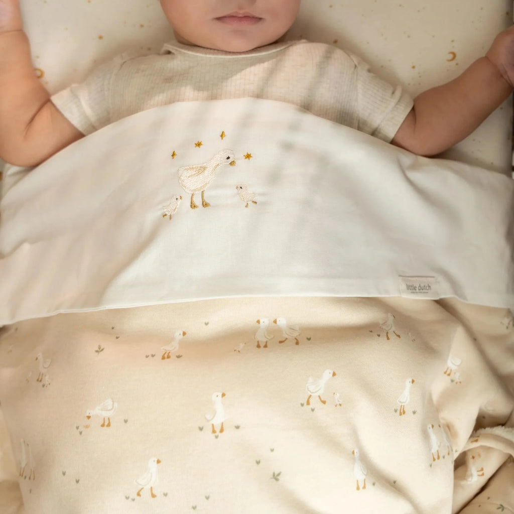 Wiegdeken - Fleece - Beige - Newborn Naturals - Little Goose