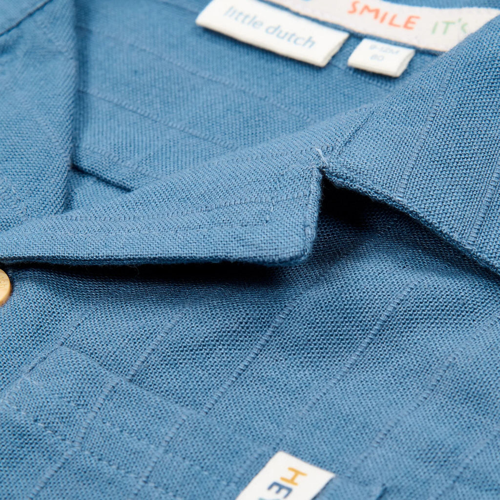 Blouse - Korte mouw - Blauw