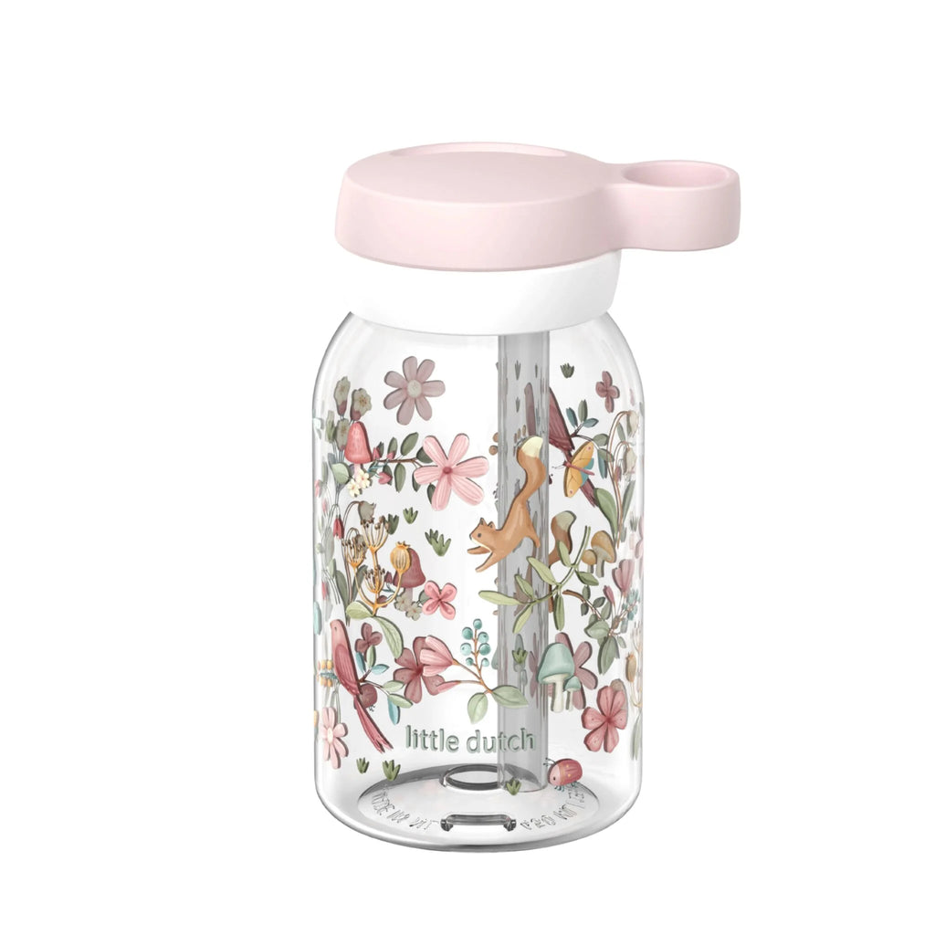 Mepal Drinkfles met rietje 450 ml - Roze