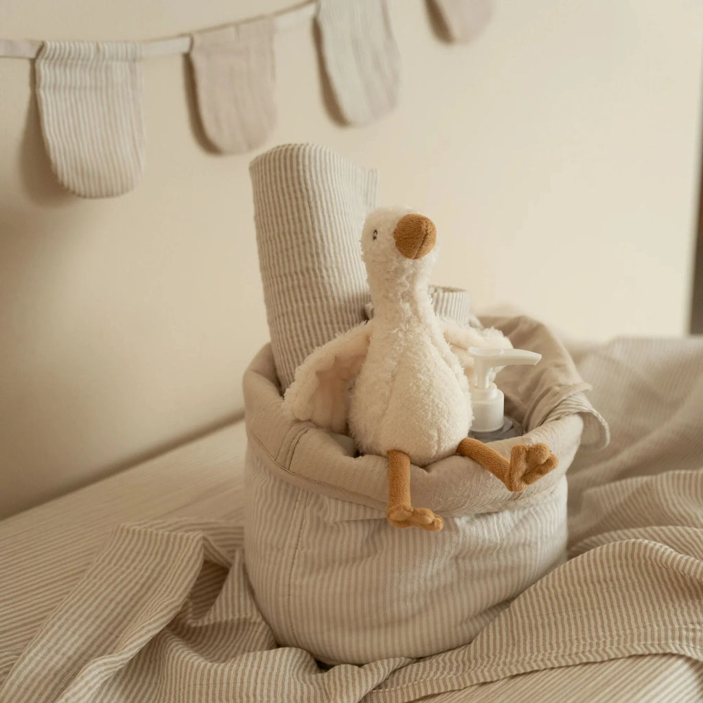 Swaddle - Beige streepjes - 120 cm