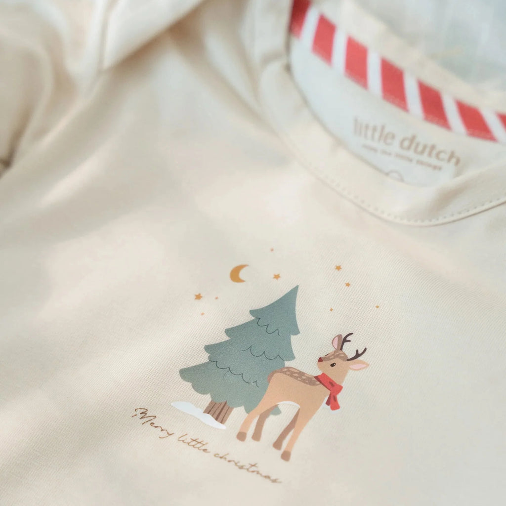 2-pack kerst romper lange mouw – Beige
