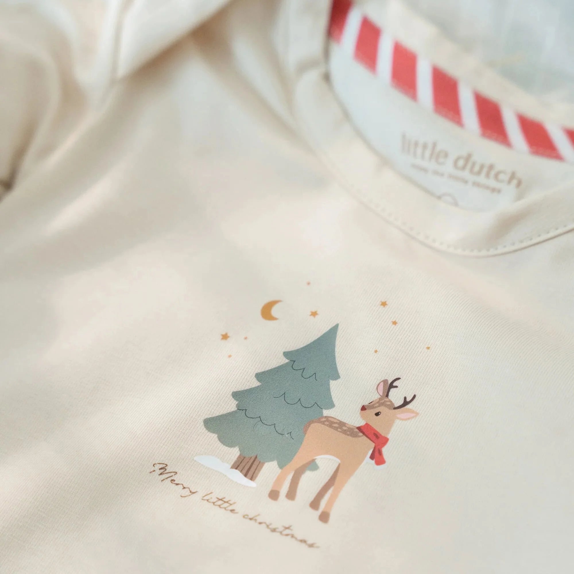 2-pack kerst romper lange mouw – Beige