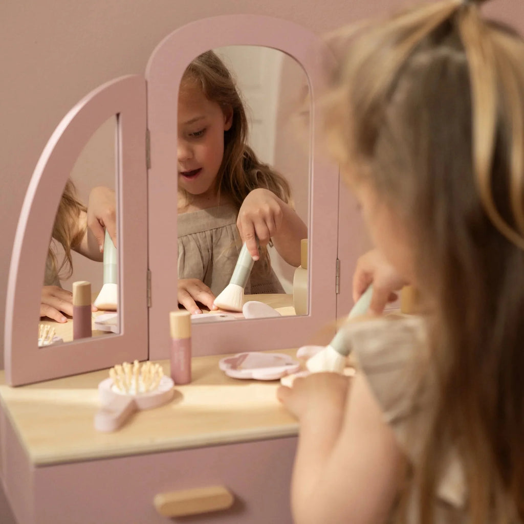 Houten kaptafel groot– Roze – Essentials