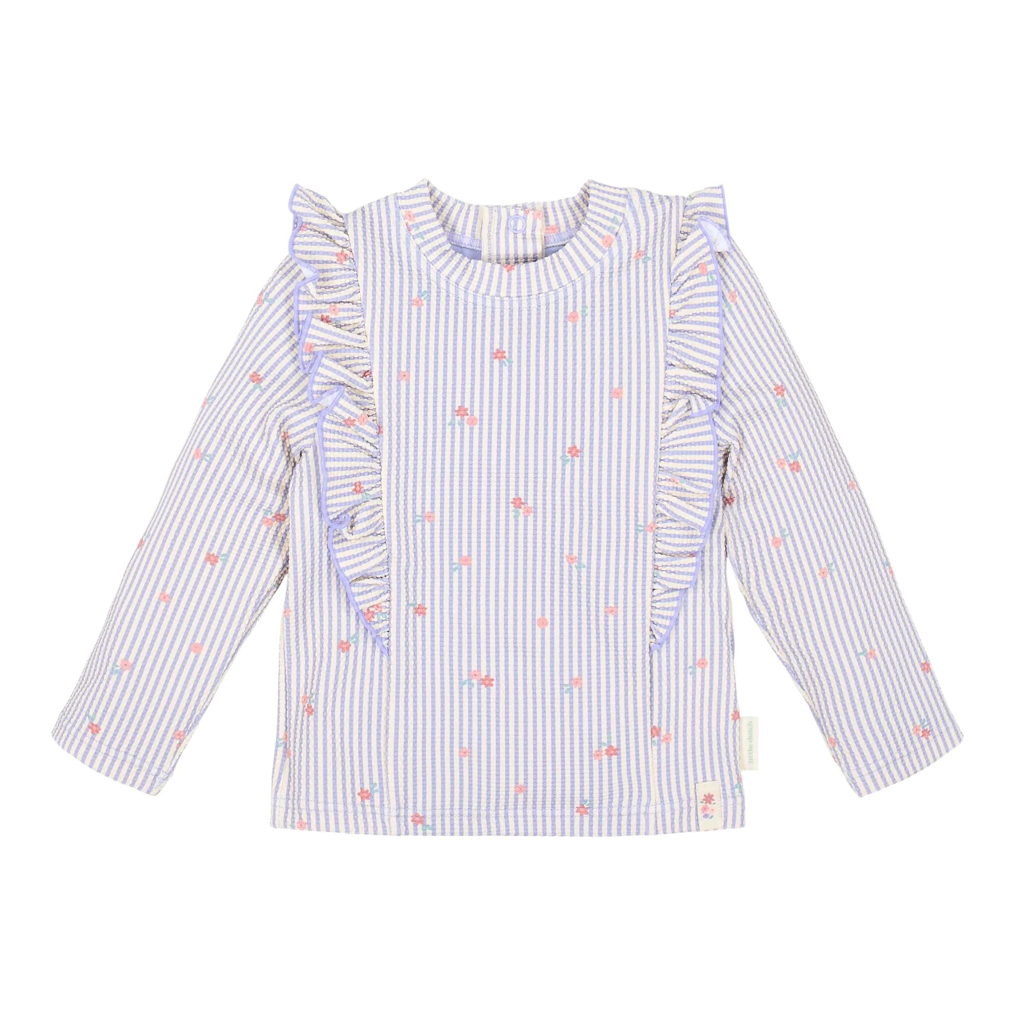 Zwemshirt lange mouw - UPF 40 - Paars - Dreamy Stripes