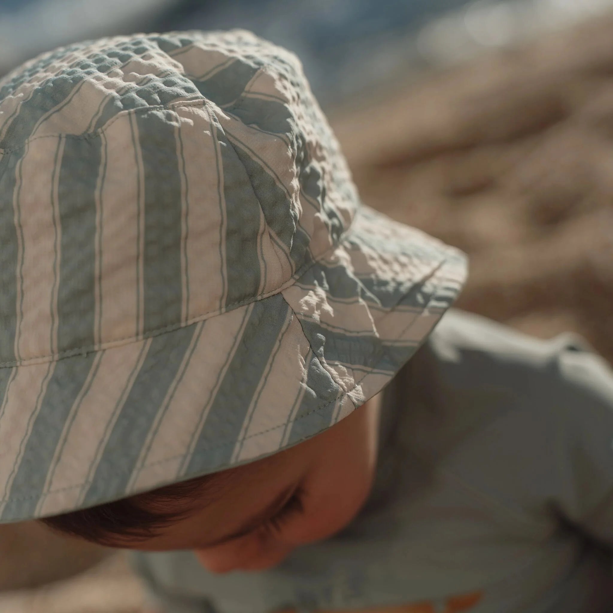 Bucket hat - Groen - Ocean Surf Stripes