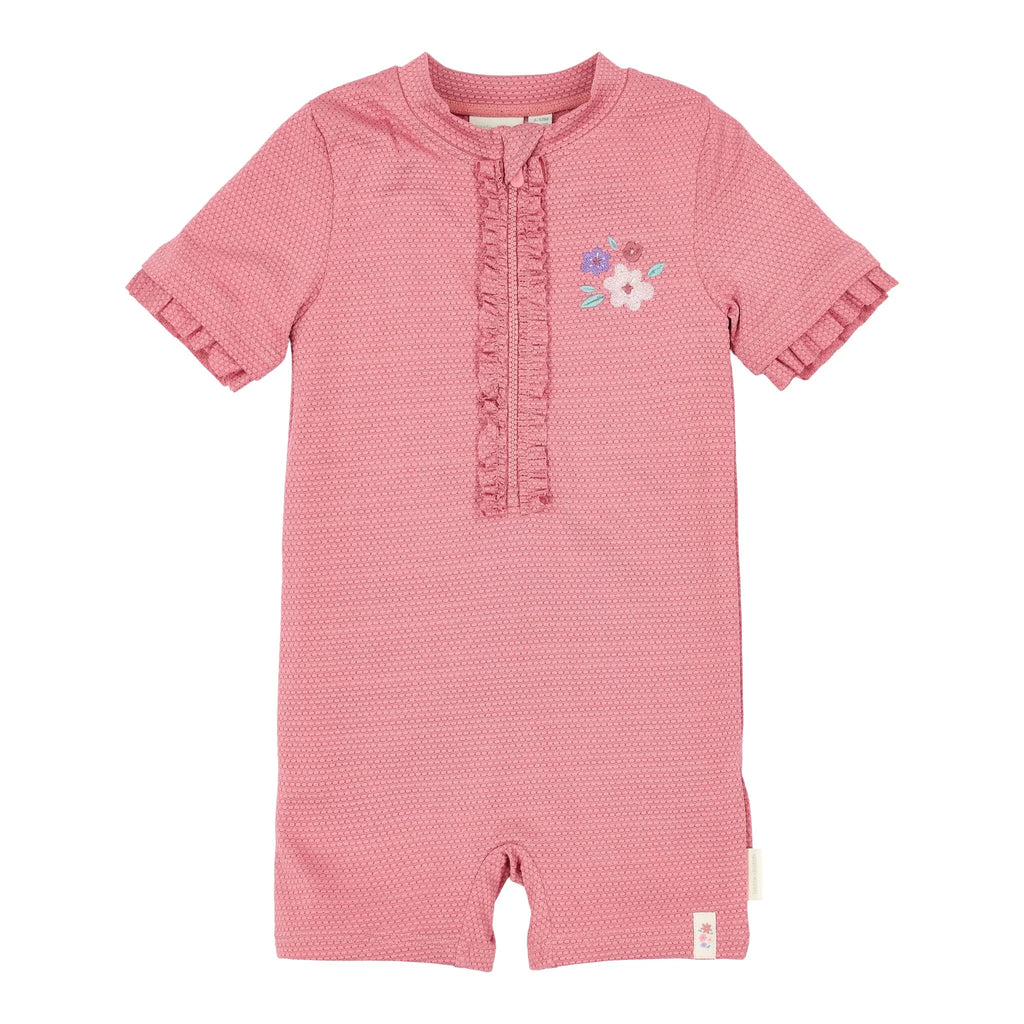 Zwempak korte mouw - Roze