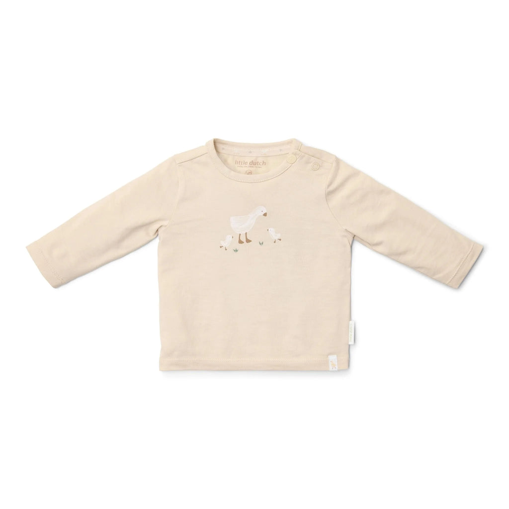 Shirt lange mouw - Zand - Newborn Naturals - Little Goose