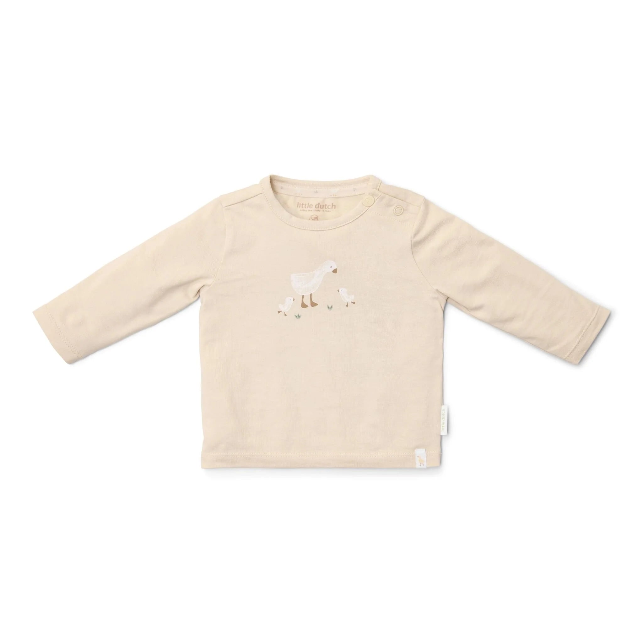 Shirt lange mouw - Zand - Newborn Naturals - Little Goose