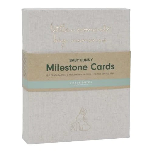 Mijlpaal kaarten - Beige - Baby Bunny - EN