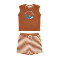 Shirt en short set - Bruin
