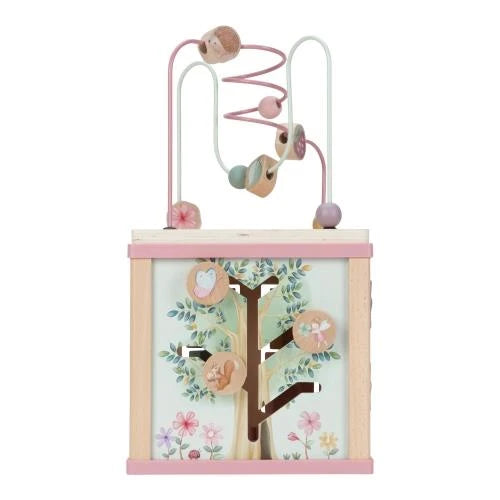 Houten activiteitenkubus - Roze - Fairy Garden