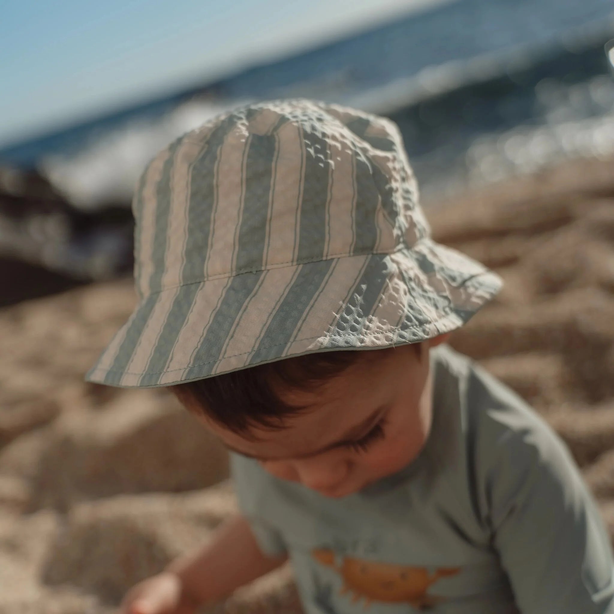 Bucket hat - Groen - Ocean Surf Stripes