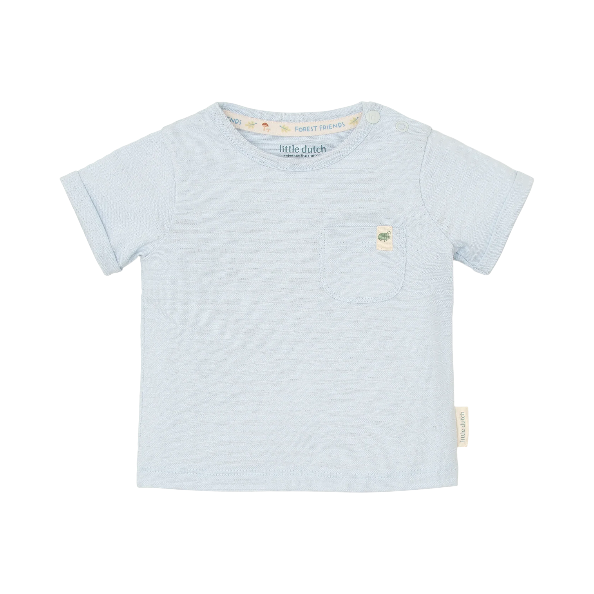 Gestreept shirt korte mouw - Blauw