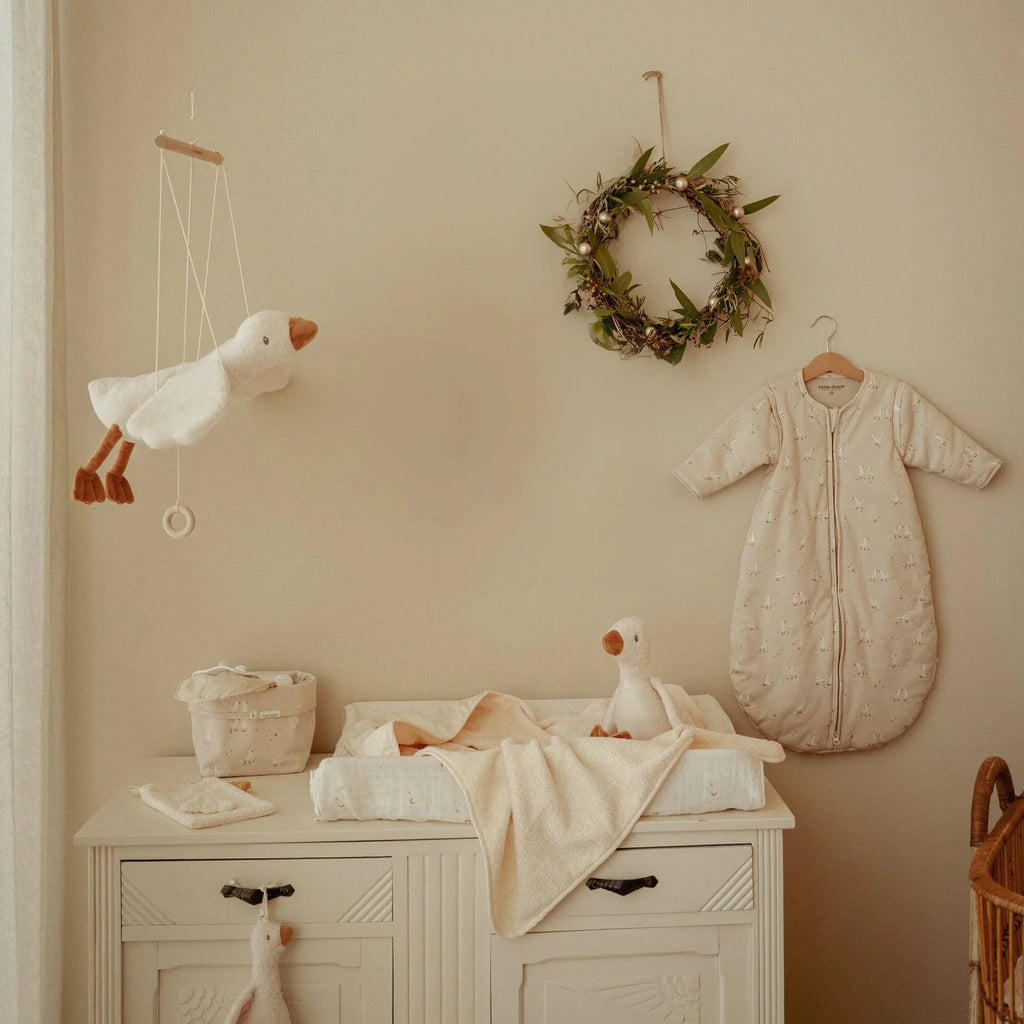 Aankleedkussenhoes - Wit - Newborn Naturals - Moon & Stars