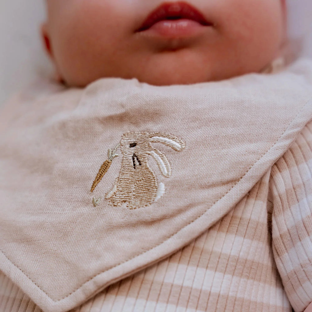 2-pack bandana slab - Wit - Newborn Naturals - Baby Bunny