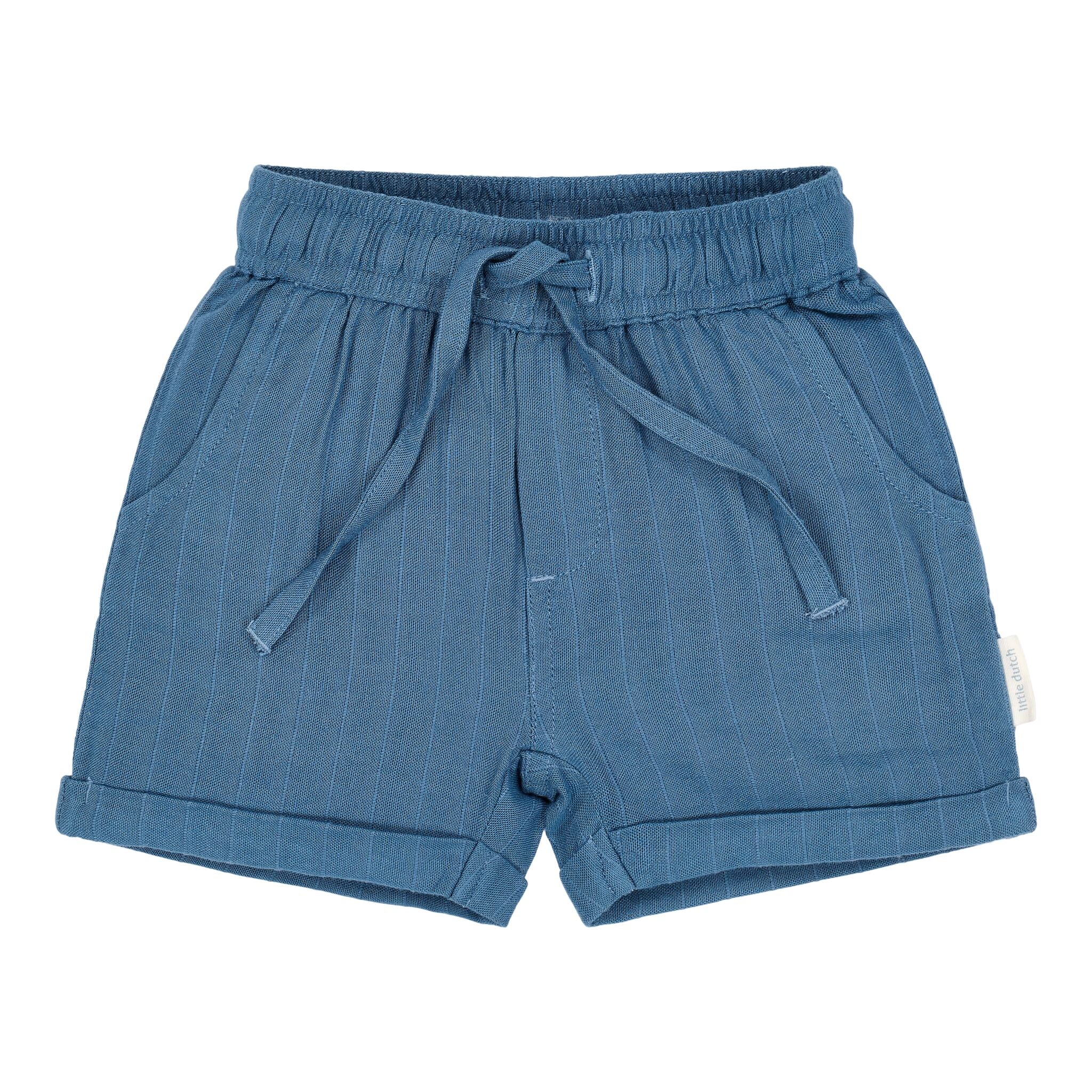 Korte broek linnen - Blauw