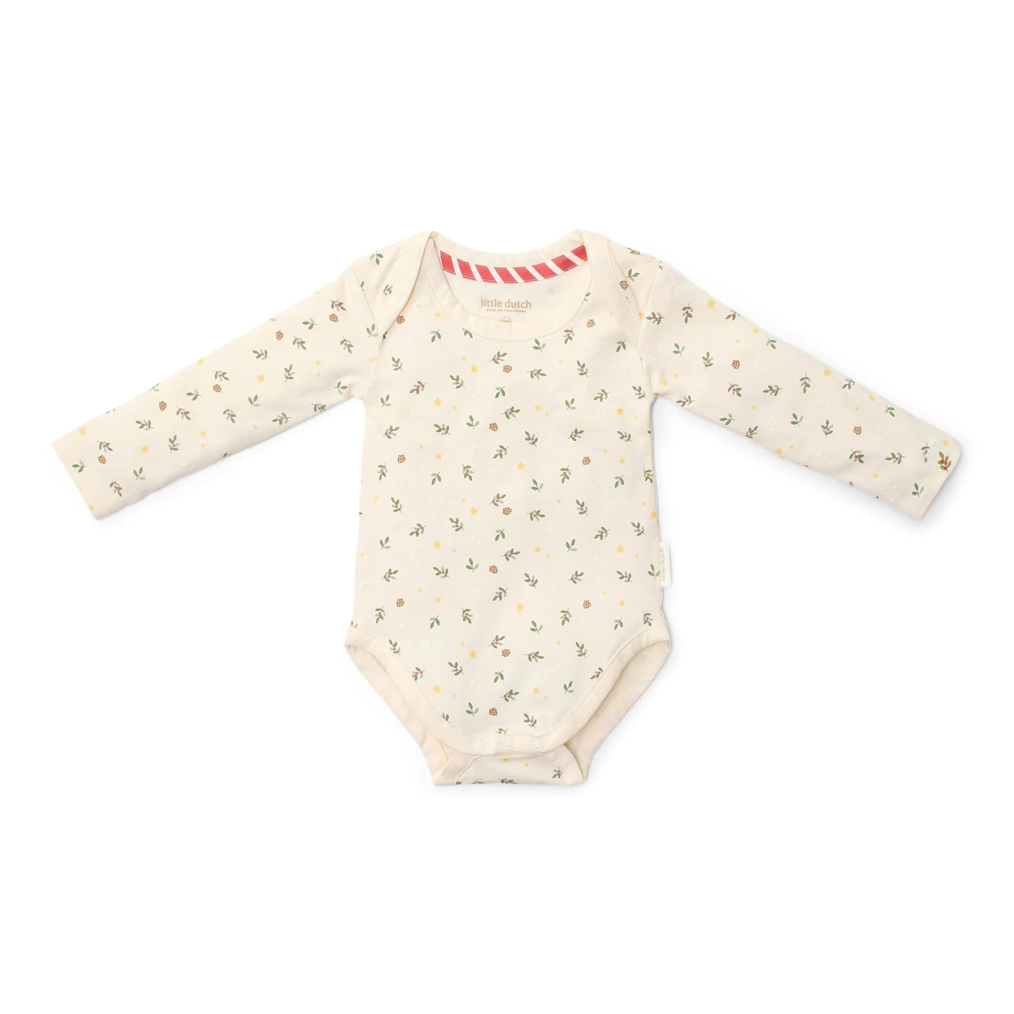 2-pack kerst romper lange mouw – Beige