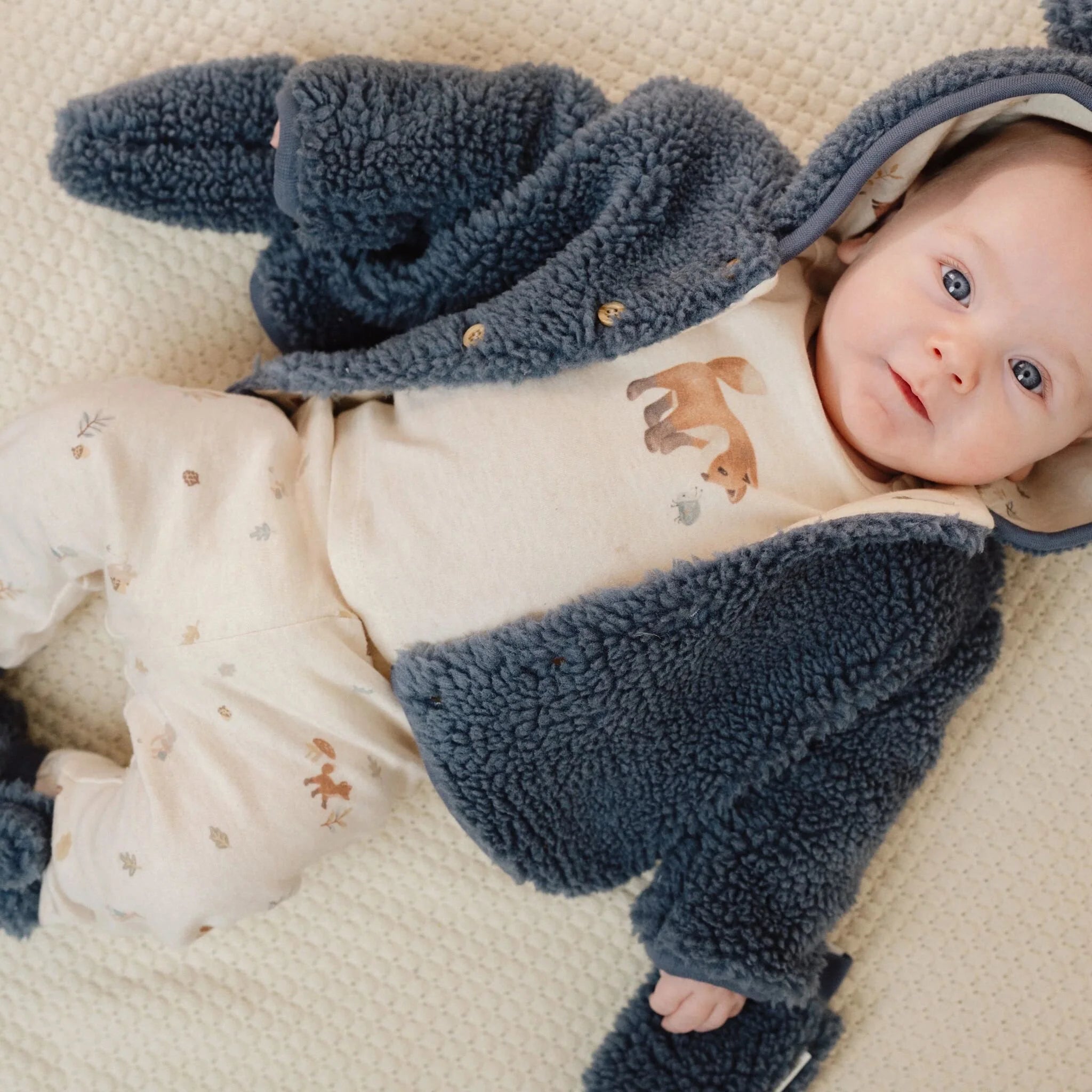 Teddy wanten - Blauw - Newborn Naturals