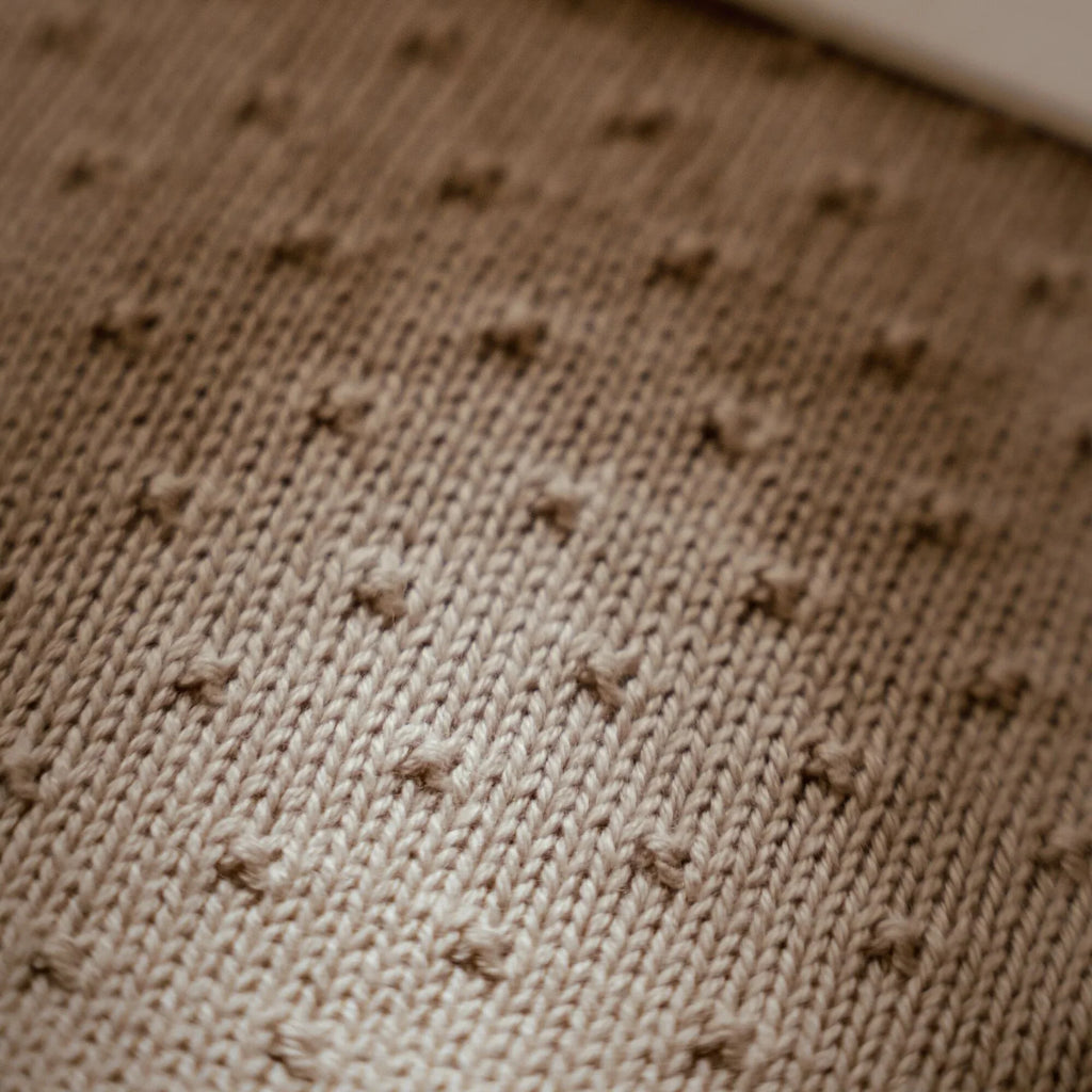 Gebreid ledikantdeken - Fleece - Beige - Essentials