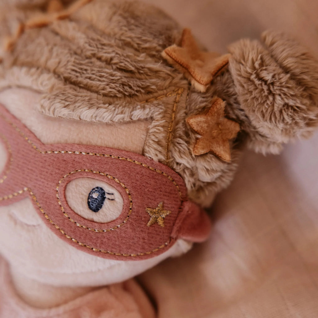Knuffelpop Superheld Rosa - 35 cm