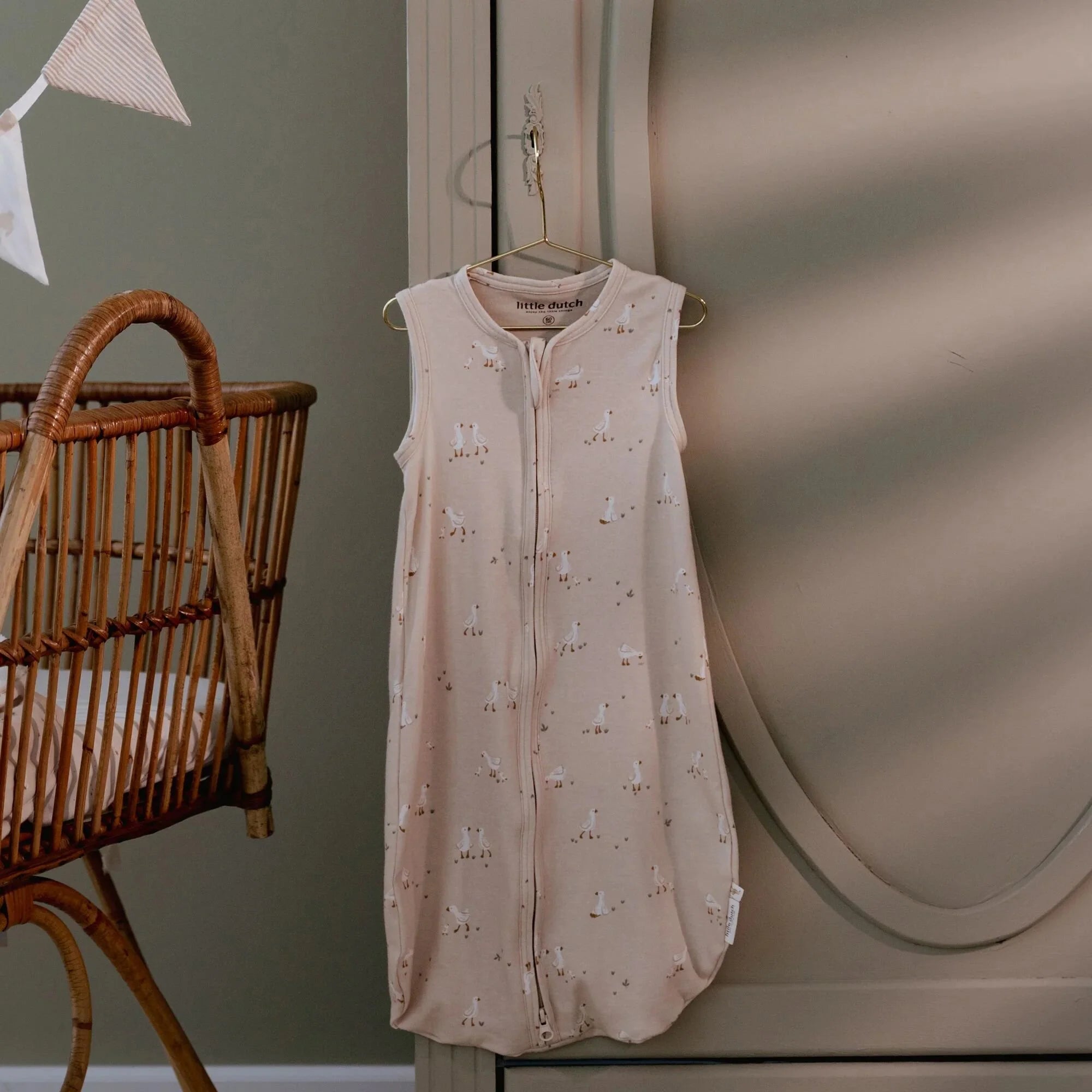 Slaapzak zomer – Beige – Maat 70 cm – Newborn Naturals – Little Goose