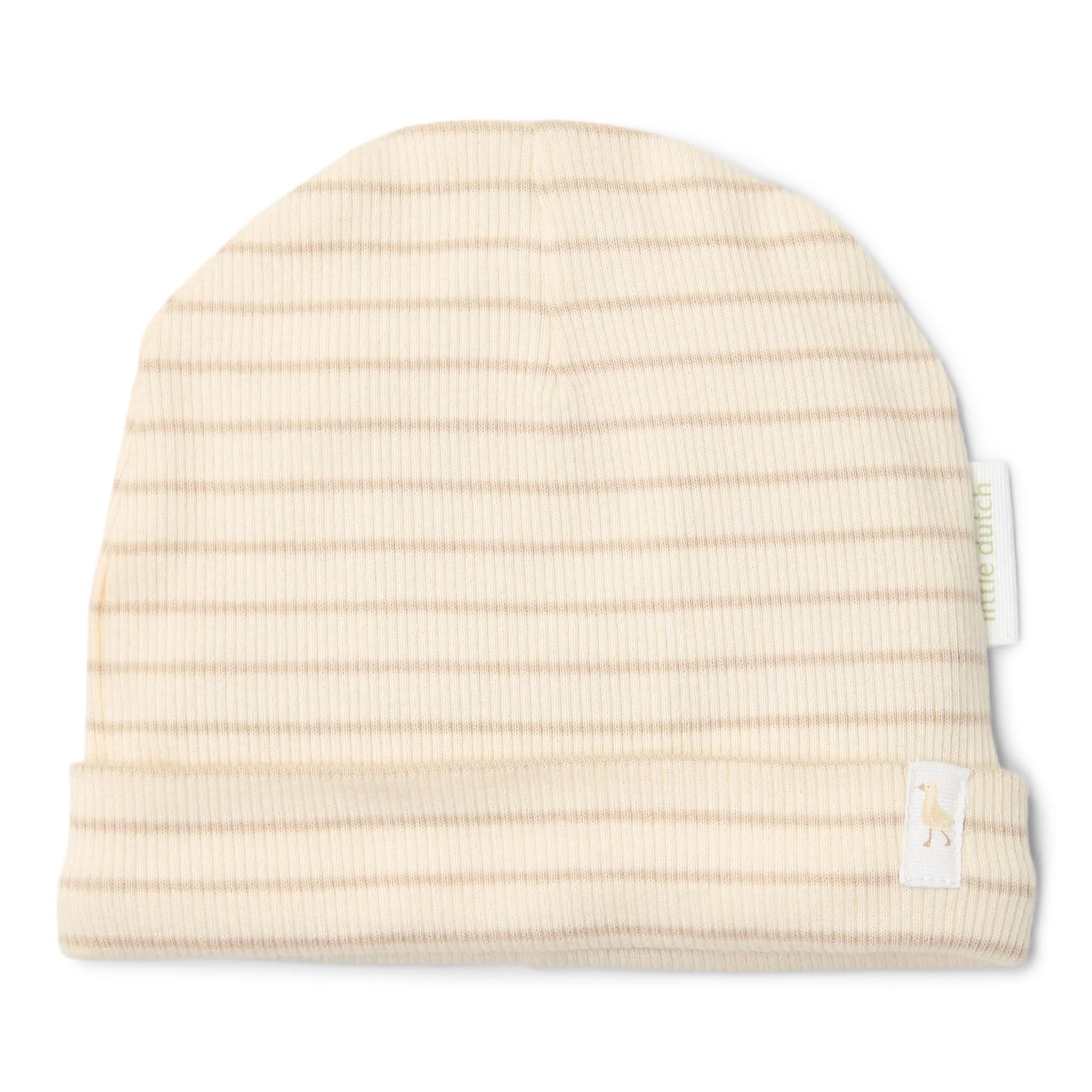 Babymutsje - Beige - Newborn Naturals - Stripe