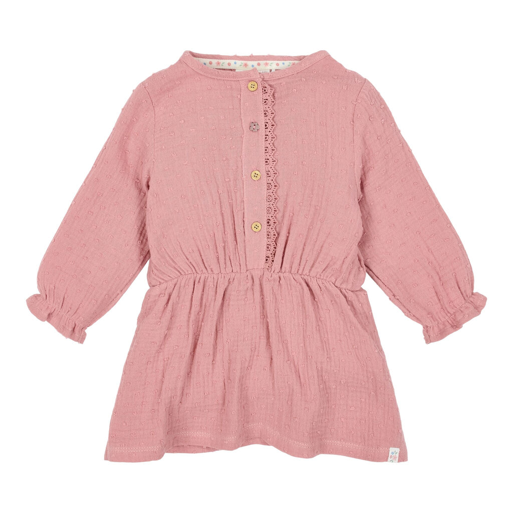 Jurk - Lange Mouw - Roze