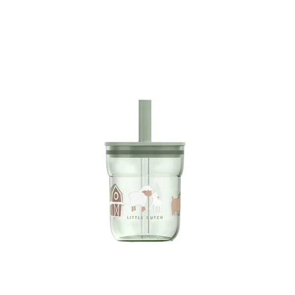 Kinderglas 250 ml Met Rietje Little Farm