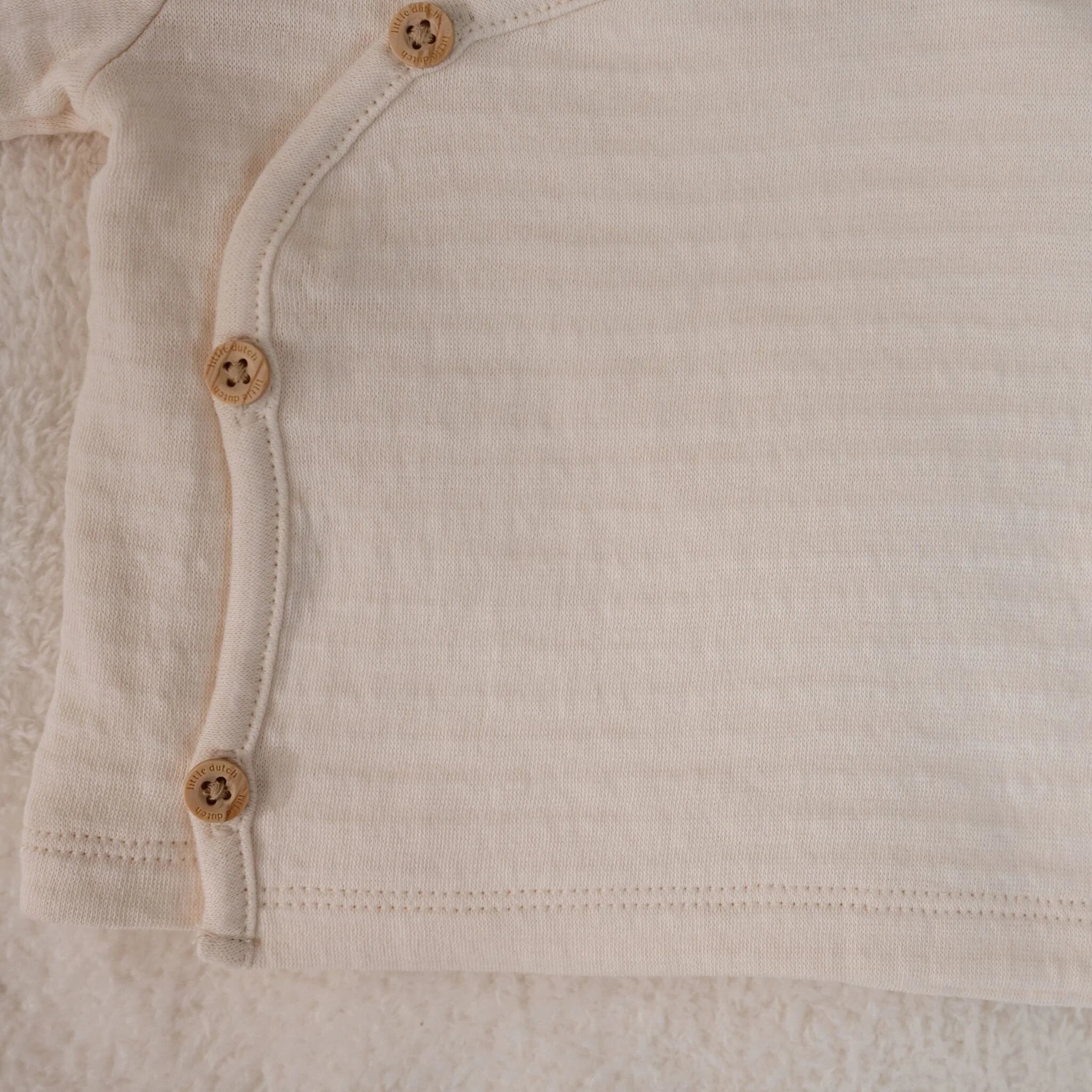 Shirt overslag lange mouw - Beige - Newborn Naturals